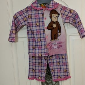 2-piece Toddler 3T Curious George pajamas